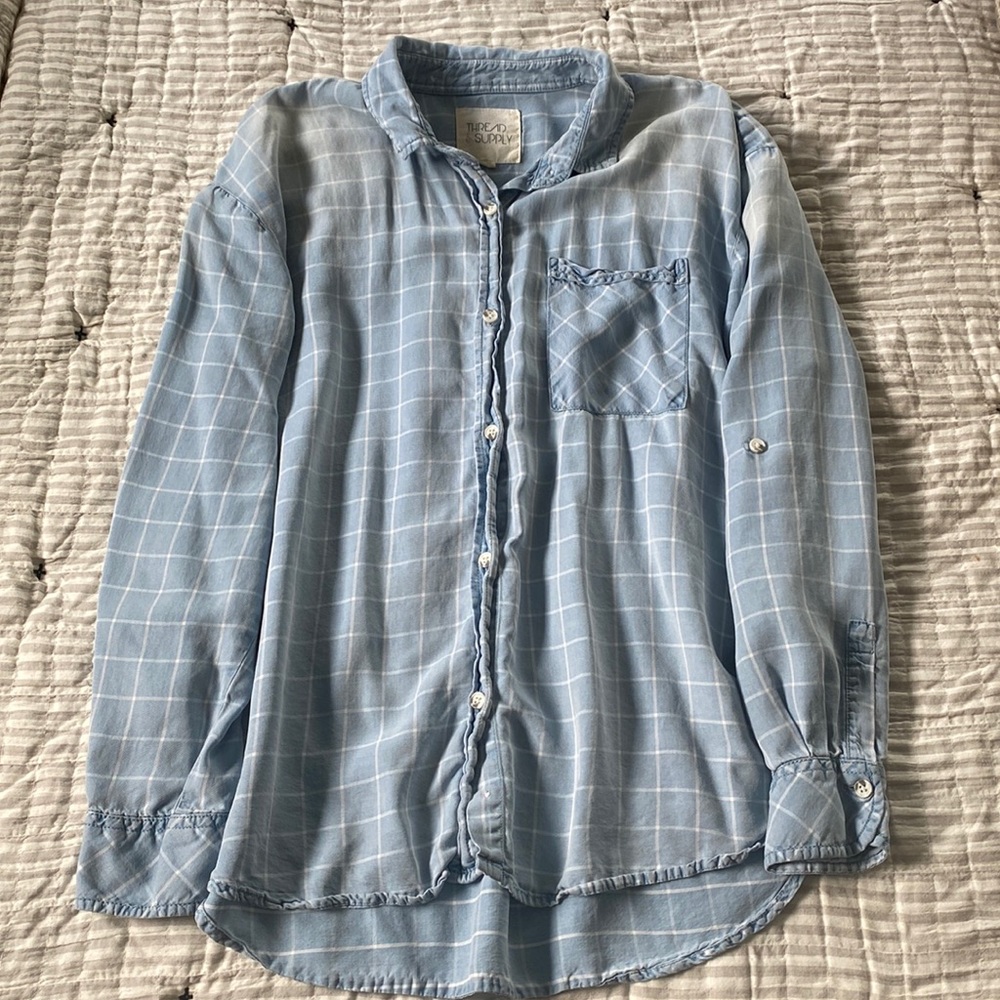 Soft light jean flannel